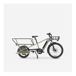 Vélo cargo électrique bleu