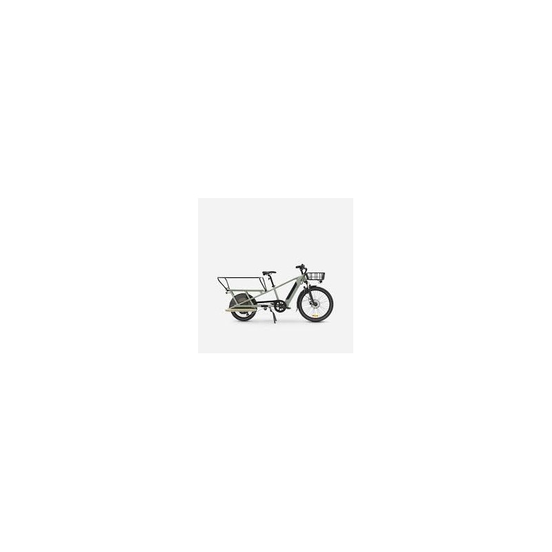 Vélo cargo électrique bleu