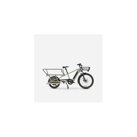 Vélo cargo électrique bleu
