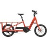 Vélo cargo électrique rouge