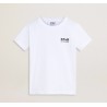T-shirt golden goose blanc logo et étoile noire