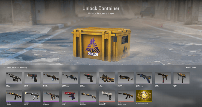 Conteneur d'apparences d'arme